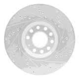 R1 Concepts 1997-2006 Audi A4 Quattro Front Left Drilled & Slotted Silver Brake Rotor by R1 Concepts 631-73044L