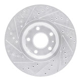 R1 Concepts 1997-2006 Audi A8 Front Right Drilled & Slotted Silver Brake Rotor by R1 Concepts 631-73044R
