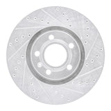 R1 Concepts 1997-2006 Audi A8 Front Right Drilled & Slotted Silver Brake Rotor by R1 Concepts 631-73044R