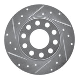R1 Concepts 2000-2008 Audi A4 Quattro Rear Left Drilled & Slotted Silver Brake Rotor by R1 Concepts 631-73045L