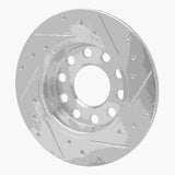 R1 Concepts 2000-2008 Audi A4 Quattro Rear Left Drilled & Slotted Silver Brake Rotor by R1 Concepts 631-73045L