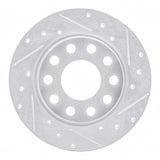 R1 Concepts 2000-2008 Audi A4 Quattro Rear Right Drilled & Slotted Silver Brake Rotor by R1 Concepts 631-73045R