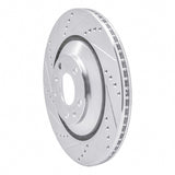 Dynamic Friction 2004-2018 Audi S8 Rear Left Drilled & Slotted Silver Brake Rotor by Dynamic Friction Company 631-73046L