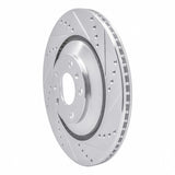 Dynamic Friction 2004-2018 Audi A8 Rear Right Drilled & Slotted Silver Brake Rotor by Dynamic Friction Company 631-73046R