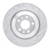 Dynamic Friction 2004-2018 Audi A8 Rear Right Drilled & Slotted Silver Brake Rotor by Dynamic Friction Company 631-73046R