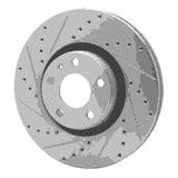 Dynamic Friction 2005-2011 Audi A6 Quattro Front Left Drilled & Slotted Silver Brake Rotor by Dynamic Friction Company 631-73047L