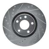 Dynamic Friction 2005-2011 Audi A6 Quattro Front Left Drilled & Slotted Silver Brake Rotor by Dynamic Friction Company 631-73047L