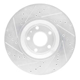 Dynamic Friction 2005-2011 Audi A6 Quattro Front Right Drilled & Slotted Silver Brake Rotor by Dynamic Friction Company 631-73047R