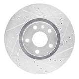 Dynamic Friction 2005-2011 Audi A6 Quattro Front Right Drilled & Slotted Silver Brake Rotor by Dynamic Friction Company 631-73047R