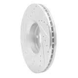 Dynamic Friction 2005-2011 Audi A6 Quattro Front Right Drilled & Slotted Silver Brake Rotor by Dynamic Friction Company 631-73047R