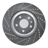 Dynamic Friction 2007-2011 Audi S6 Rear Left Drilled & Slotted Silver Brake Rotor by Dynamic Friction Company 631-73051L