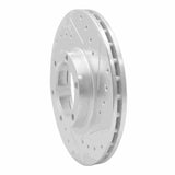 Dynamic Friction 2007-2011 Audi S6 Rear Right Drilled & Slotted Silver Brake Rotor by Dynamic Friction Company 631-73051R