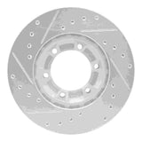 Dynamic Friction 2007-2011 Audi S6 Rear Right Drilled & Slotted Silver Brake Rotor by Dynamic Friction Company 631-73051R