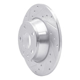 Dynamic Friction 2008-2015 Audi TT Rear Left Drilled & Slotted Silver Brake Rotor by Dynamic Friction Company 631-73053L