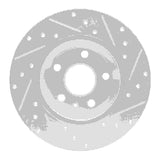 Dynamic Friction 2008-2015 Audi TT Rear Left Drilled & Slotted Silver Brake Rotor by Dynamic Friction Company 631-73053L
