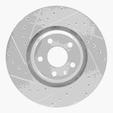 Dynamic Friction 2008-2011 Audi TTS Quattro Front Left Drilled & Slotted Silver Brake Rotor by Dynamic Friction Company 631-73054L