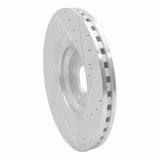 Dynamic Friction 2008-2011 Audi TTS Quattro Front Left Drilled & Slotted Silver Brake Rotor by Dynamic Friction Company 631-73054L