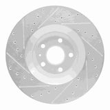 Dynamic Friction 2008-2011 Audi TTS Quattro Front Right Drilled & Slotted Silver Brake Rotor by Dynamic Friction Company 631-73054R