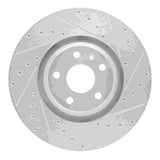Dynamic Friction 2008-2011 Audi TTS Quattro Front Right Drilled & Slotted Silver Brake Rotor by Dynamic Friction Company 631-73054R