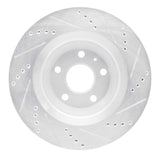 Dynamic Friction 2008-2015 Audi TT Quattro RS Rear Left Drilled & Slotted Silver Brake Rotor by Dynamic Friction Company 631-73055L