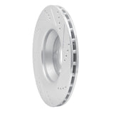 Dynamic Friction 2008-2015 Audi TT Quattro RS Rear Left Drilled & Slotted Silver Brake Rotor by Dynamic Friction Company 631-73055L