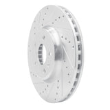 Dynamic Friction 2008-2012 Audi A5 Front Left Drilled & Slotted Silver Brake Rotor by Dynamic Friction Company 631-73057L