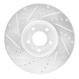 Dynamic Friction 2008-2012 Audi Q5 (Mexico) Front Right Drilled & Slotted Silver Brake Rotor by Dynamic Friction Company 631-73057R