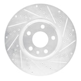 Dynamic Friction 2008-2012 Audi Q5 (Mexico) Front Right Drilled & Slotted Silver Brake Rotor by Dynamic Friction Company 631-73057R