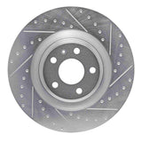 R1 Concepts 08-11 Audi S5 Front Right Drilled & Slotted Silver Brake Rotor by R1 Concepts RNC-631-73058R