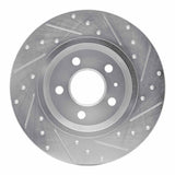 Dynamic Friction 2008-2025 Audi A4 ALLROAD Rear Left Drilled & Slotted Silver Brake Rotor by Dynamic Friction Company 631-73061L