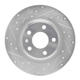 Dynamic Friction 2008-2025 Audi A4 ALLROAD Rear Left Drilled & Slotted Silver Brake Rotor by Dynamic Friction Company 631-73061L