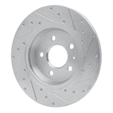Dynamic Friction 2008-2025 Audi A4 ALLROAD Rear Left Drilled & Slotted Silver Brake Rotor by Dynamic Friction Company 631-73061L