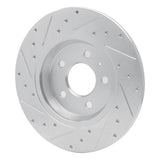 Dynamic Friction 2008-2025 Audi Q5 (Mexico) Rear Right Drilled & Slotted Silver Brake Rotor by Dynamic Friction Company 631-73061R