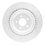 R1 Concepts 11-18 Audi S6 Rear Right Drilled & Slotted Silver Brake Rotor by R1 Concepts RNC-631-73063R