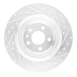R1 Concepts 11-18 Audi S6 Rear Right Drilled & Slotted Silver Brake Rotor by R1 Concepts RNC-631-73063R