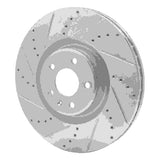 Dynamic Friction 2012-2018 Audi A6 (USA/Canada) Front Left Drilled & Slotted Silver Brake Rotor by Dynamic Friction Company 631-73064L