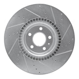Dynamic Friction 2012-2018 Audi A6 (USA/Canada) Front Left Drilled & Slotted Silver Brake Rotor by Dynamic Friction Company 631-73064L