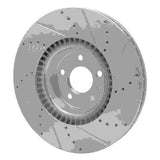 Dynamic Friction 2012-2018 Audi A6 (USA/Canada) Front Left Drilled & Slotted Silver Brake Rotor by Dynamic Friction Company 631-73064L
