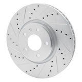 Dynamic Friction 2011-2017 Audi A4 (USA/Canada) Front Left Drilled & Slotted Silver Brake Rotor by Dynamic Friction Company 631-73065L