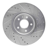 Dynamic Friction 2011-2017 Audi A4 (USA/Canada) Front Left Drilled & Slotted Silver Brake Rotor by Dynamic Friction Company 631-73065L