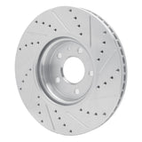 Dynamic Friction 2011-2017 Audi A4 (USA/Canada) Front Left Drilled & Slotted Silver Brake Rotor by Dynamic Friction Company 631-73065L