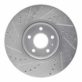 Dynamic Friction 2011-2017 Audi A5 Front Right Drilled & Slotted Silver Brake Rotor by Dynamic Friction Company 631-73065R