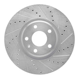 Dynamic Friction 2011-2017 Audi A5 Front Right Drilled & Slotted Silver Brake Rotor by Dynamic Friction Company 631-73065R