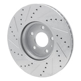 Dynamic Friction 2011-2017 Audi A5 Front Right Drilled & Slotted Silver Brake Rotor by Dynamic Friction Company 631-73065R