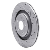 Dynamic Friction 2008-2025 Audi Q5 Sportback Rear Right Drilled & Slotted Silver Brake Rotor by Dynamic Friction Company 631-73066R