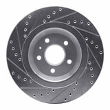 Dynamic Friction 2008-2025 Audi Q5 Sportback Rear Right Drilled & Slotted Silver Brake Rotor by Dynamic Friction Company 631-73066R