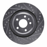 Dynamic Friction 2008-2025 Audi Q5 Sportback Rear Right Drilled & Slotted Silver Brake Rotor by Dynamic Friction Company 631-73066R