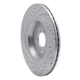 Dynamic Friction 2008-2025 Audi Q5 Sportback Rear Right Drilled & Slotted Silver Brake Rotor by Dynamic Friction Company 631-73066R