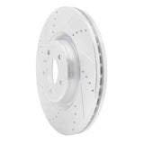 Dynamic Friction 2012-2020 Audi Q5 (USA/Canada) Except Hybrid Front Left Drilled & Slotted Silver Brake Rotor by Dynamic Friction Company 631-73067L