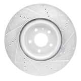 Dynamic Friction 2012-2020 Audi Q5 (USA/Canada) Except Hybrid Front Left Drilled & Slotted Silver Brake Rotor by Dynamic Friction Company 631-73067L